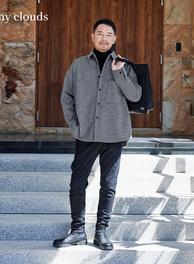 桑妮库拉/Sunny clouds 男式棉混黑色牛仔紧腿裤休闲裤