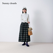 纯棉针织高领衫 冬季 白色打底毛衣女 Sunny clouds 新品 桑妮库拉