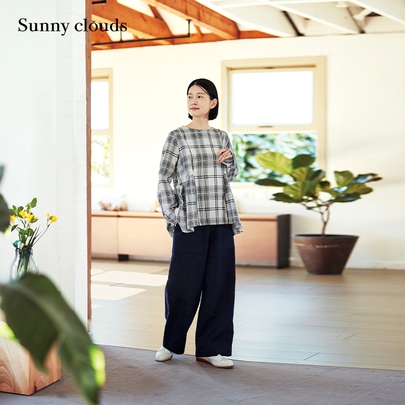 春季新品 桑妮库拉/Sunny clouds 女式棉麻直筒阔腿裤宽松舒适 女装/女士精品 休闲裤 原图主图