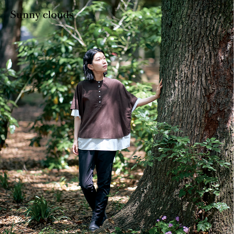 纯棉假两件蝙蝠袖衬衫日系百搭女