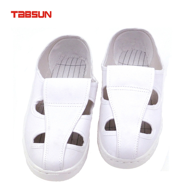 TABSUN白革款厂无尘室净化四孔鞋