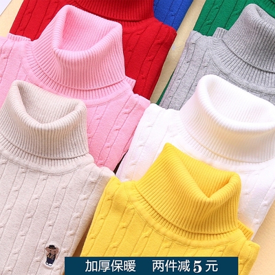 半高领黑色秋冬季加绒加厚打底衫