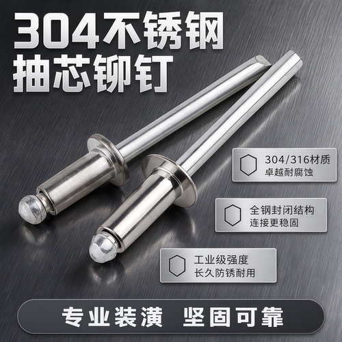 13%专票304不锈钢抽芯拉铆钉