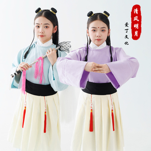 小仙童服装西游记万圣节儿童汉服书道童子小神仙清风明月演出服装