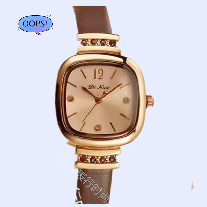 防水方形谛诺性价高复古时尚手表