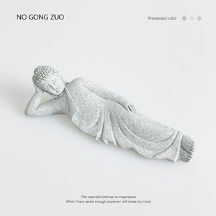 「无聊了 看一看小卧佛摆件」创意阳台盆景装饰微观造景摆件礼物