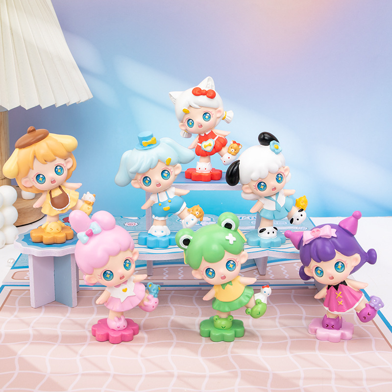 歪歪的萌宠乐园盲盒手办桌面少女公仔摆件树脂工艺送朋友惊喜盲盒