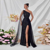 slit long design party high runway evening stage dress