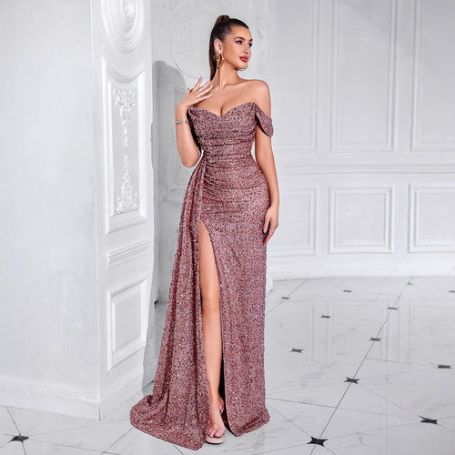 omen's party, wedding banquet, fish tail long evening dress