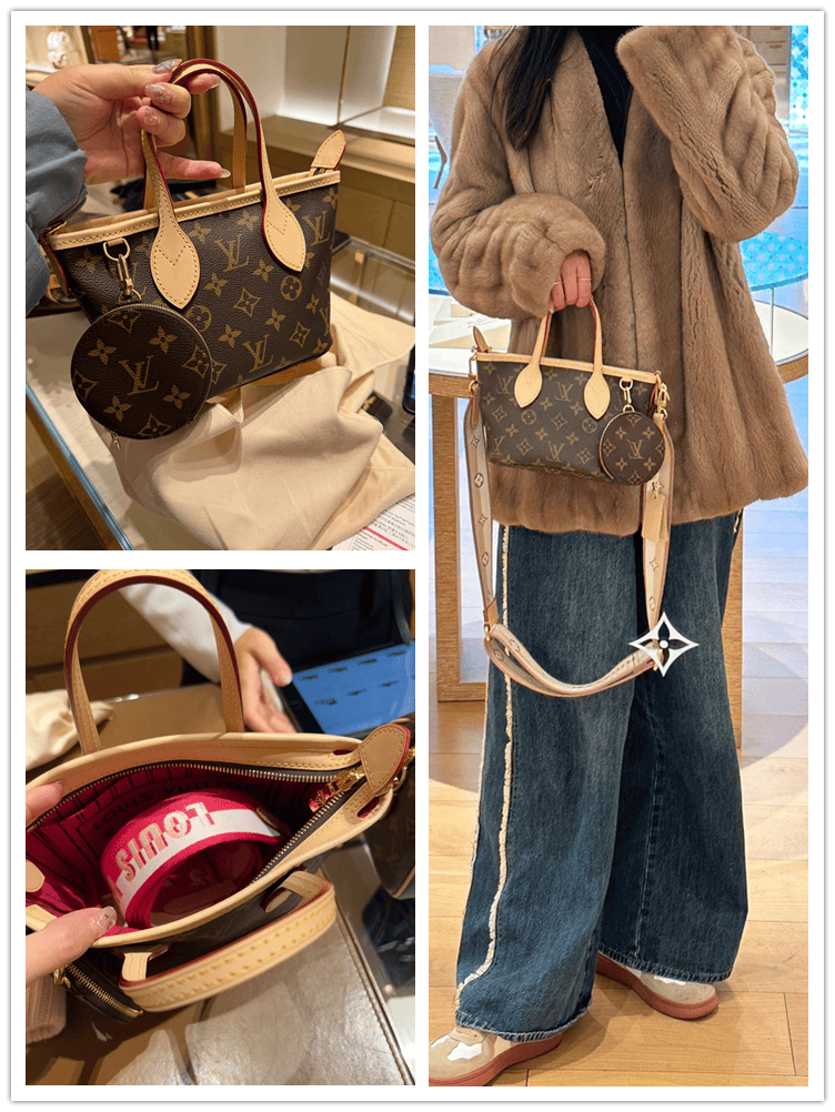 LV/女包新款NEVERFULL BB迷你托特手提包购物袋菜篮子单肩斜挎包