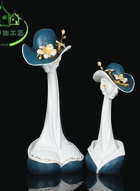 欧式风头像时装店美容人物雕塑