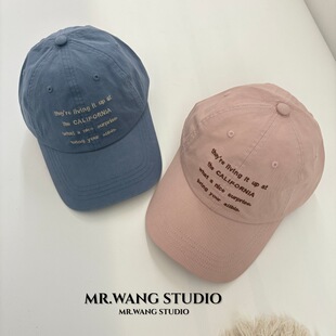 新款 鸭舌帽男女大众高品夏 刺绣英文字母棒球帽百搭显脸小春秋季