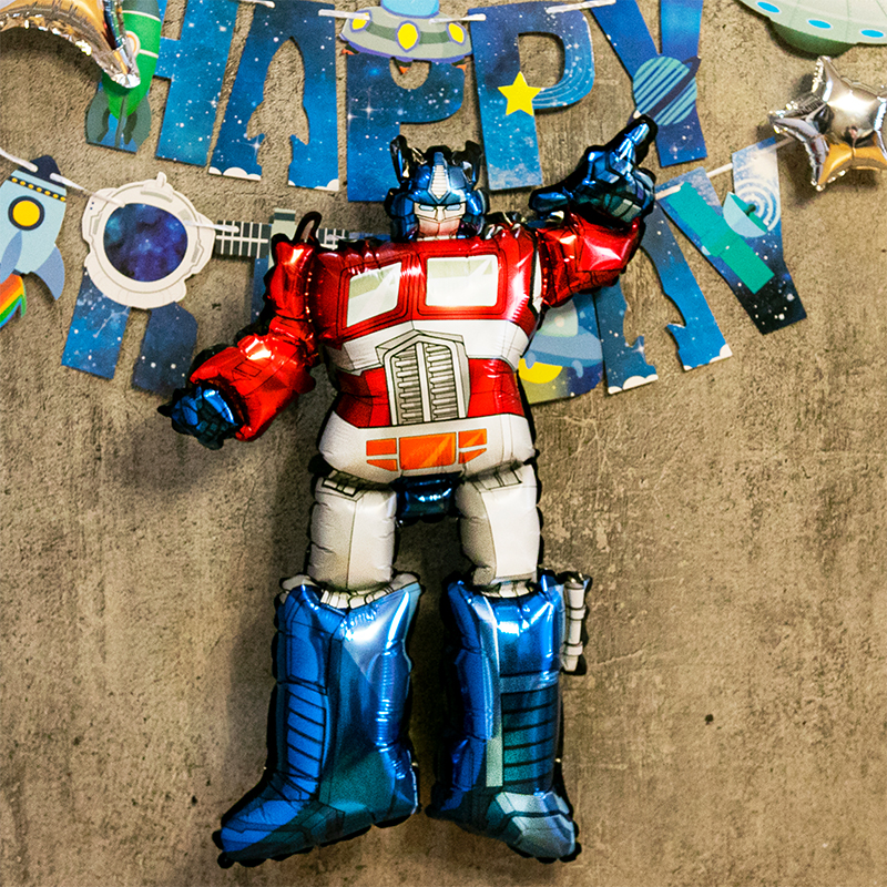变形金刚铝膜生日派对布置气球
