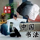 扇子舞蹈扇中国书法真丝双面黑白渐变古典舞跳舞表演出专用大扇子
