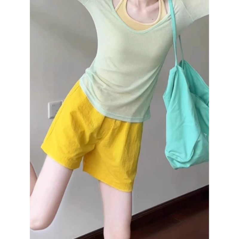 秋季防晒罩衫挂脖上衣两件套装