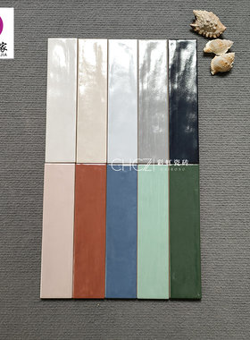 贝壳白色珍珠釉面手工砖60X253卫生间浴室墙砖酒店工装背景墙瓷砖