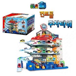 韩国tayo太友公交车超级停车大楼男童停车场过家家玩具轨道滑行礼