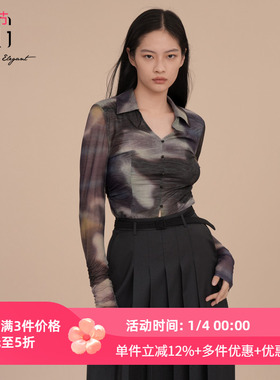 XG/雪歌2025春季新款百搭显瘦直筒印花T恤女短袖上衣XK121016B596