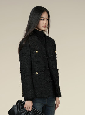 XG/雪歌2025年冬季新款新中式羽绒中长款外套女上衣XK407015A390