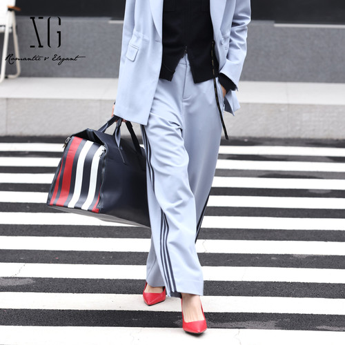 高腰通勤xg雪歌长裤休闲裤