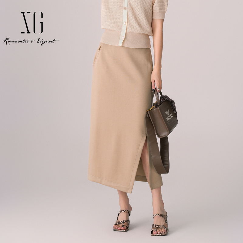 xg雪歌长裙通勤半身裙