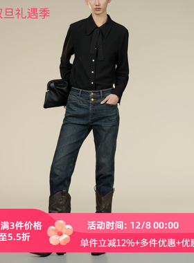 XG/雪歌2025年冬季新款休闲百搭修身长袖衬衫女上衣XK421008A590