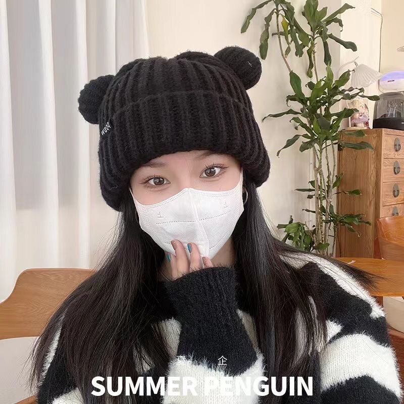 针织帽逛街甜美可爱女冬季无