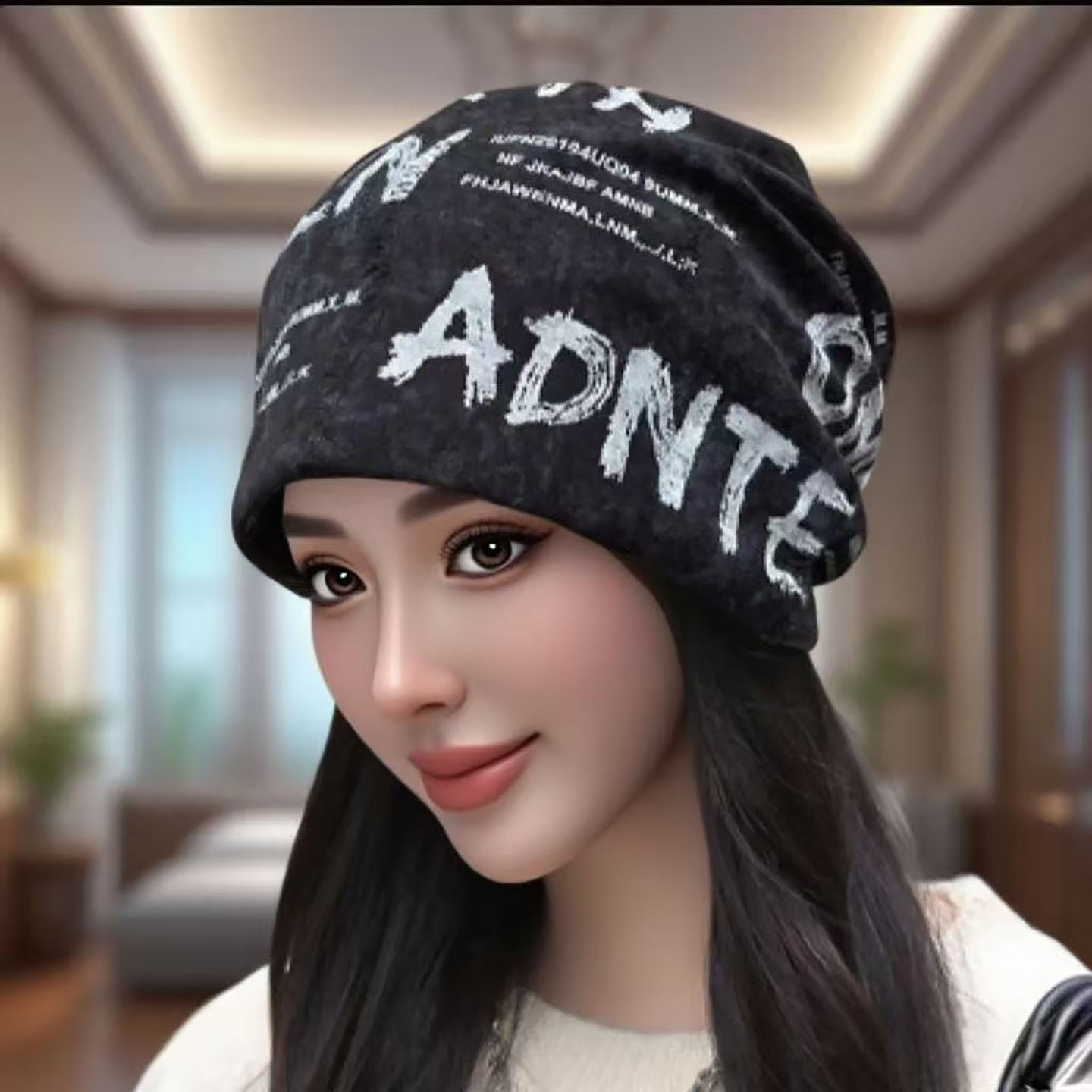 夏秋百变帽子保暖套头帽时尚头巾帽百搭堆堆帽女