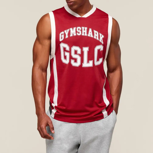Gymshark鲨鱼2025新款GSLC美式健身无袖背心男装运动宽松休闲上衣