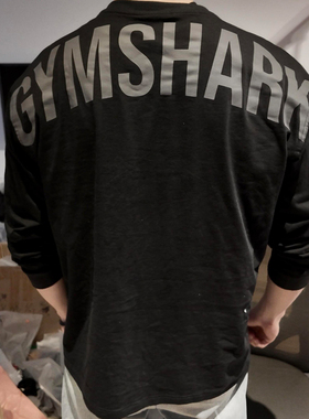 Gymshark 鲨鱼运动健身宽松休闲长袖T恤男2025秋季新款圆领卫衣潮