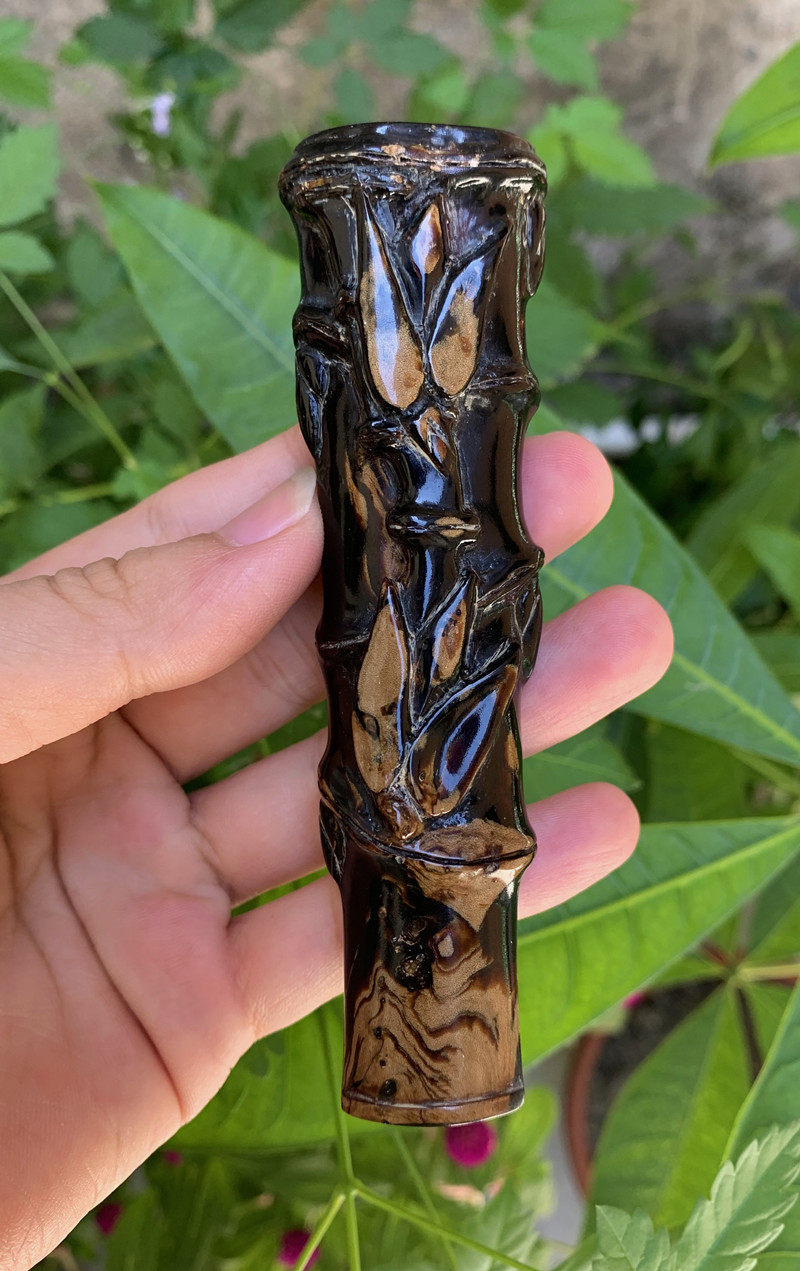 海柳烟嘴雕刻 赤柳竹节男士领导中秋节礼物 海柳原材料手雕工艺品