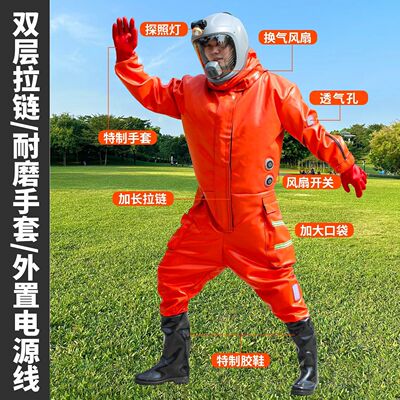 防蛰新款头盔马蜂防护服全套连体风扇充气防蜂服透气加厚红娘专用