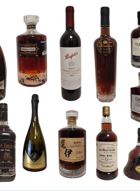 高档酒柜装饰酒威士忌XO洋酒瓶酒吧售楼处酒柜软装饰道具酒瓶摆件