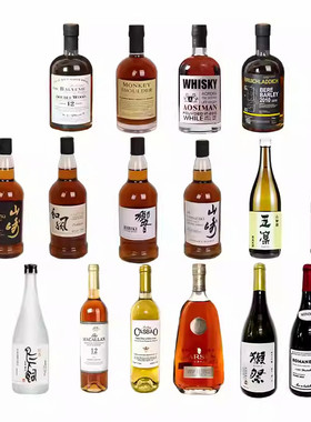 道具酒设计师洋酒瓶组合威士忌XO仿真酒会所酒柜吧台装饰假酒摆件