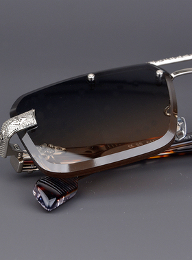 无框方款太阳镜神仙色渐进墨镜