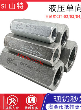 液压单向阀止回阀油压直通管式安全阀止逆阀CIT-02/03/04/06/08分