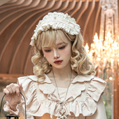 TuYe 国牌原创 白茶罗兰 lolita cla系发带doll感小物手作