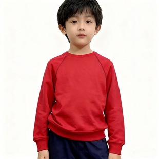 16.5微米美利奴羊毛儿童长袖 卫衣运动上衣透气舒适休闲不粘汗