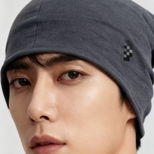 16.5um北欧原单美利奴全羊毛成人帽子秋冬护耳套头帽保暖 速干