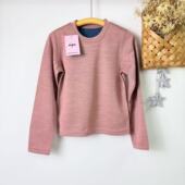 16.5um男女童美利奴羊毛打底上衣秋冬保暖圆领户外运动速干排汗