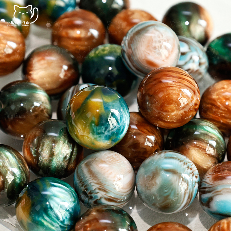 16mm细闪树脂圆珠DIY配件