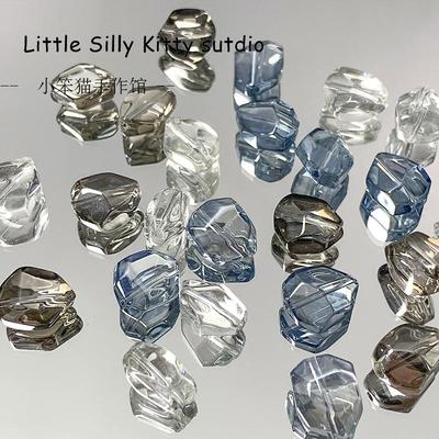 玻璃不规则玻璃珠子饰品配件