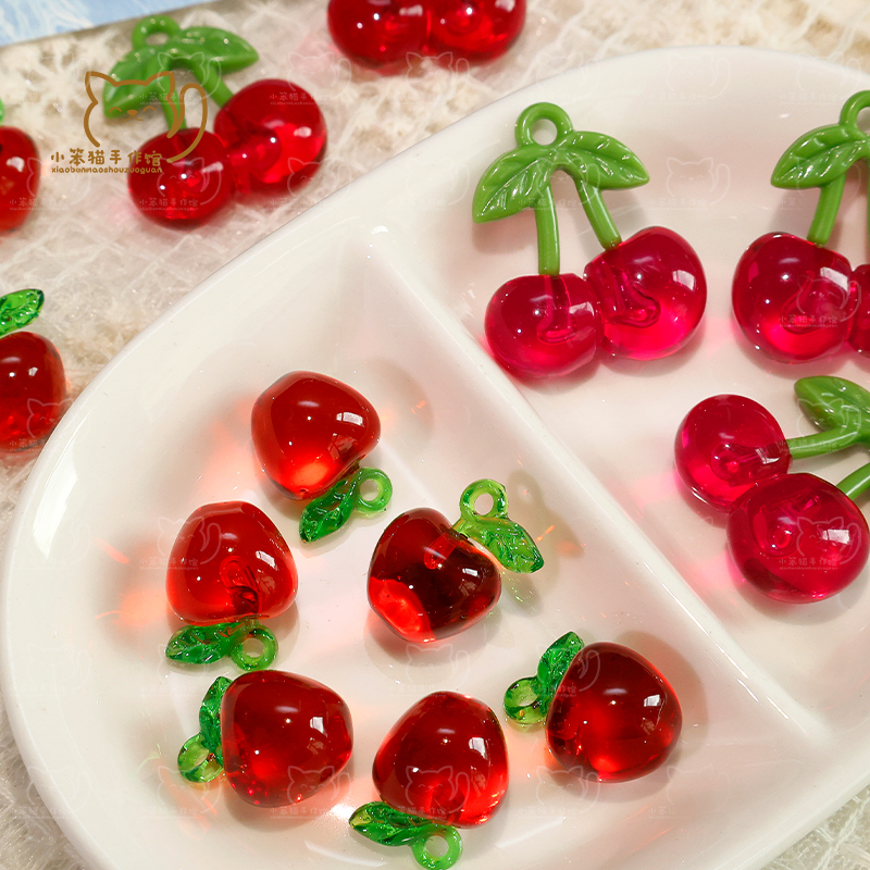 甜美可爱亚克力苹果樱桃吊坠