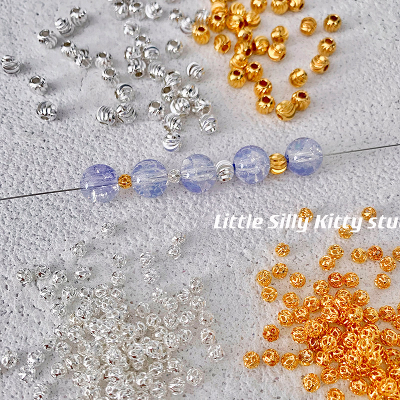 合金金银隔珠diy饰品配件