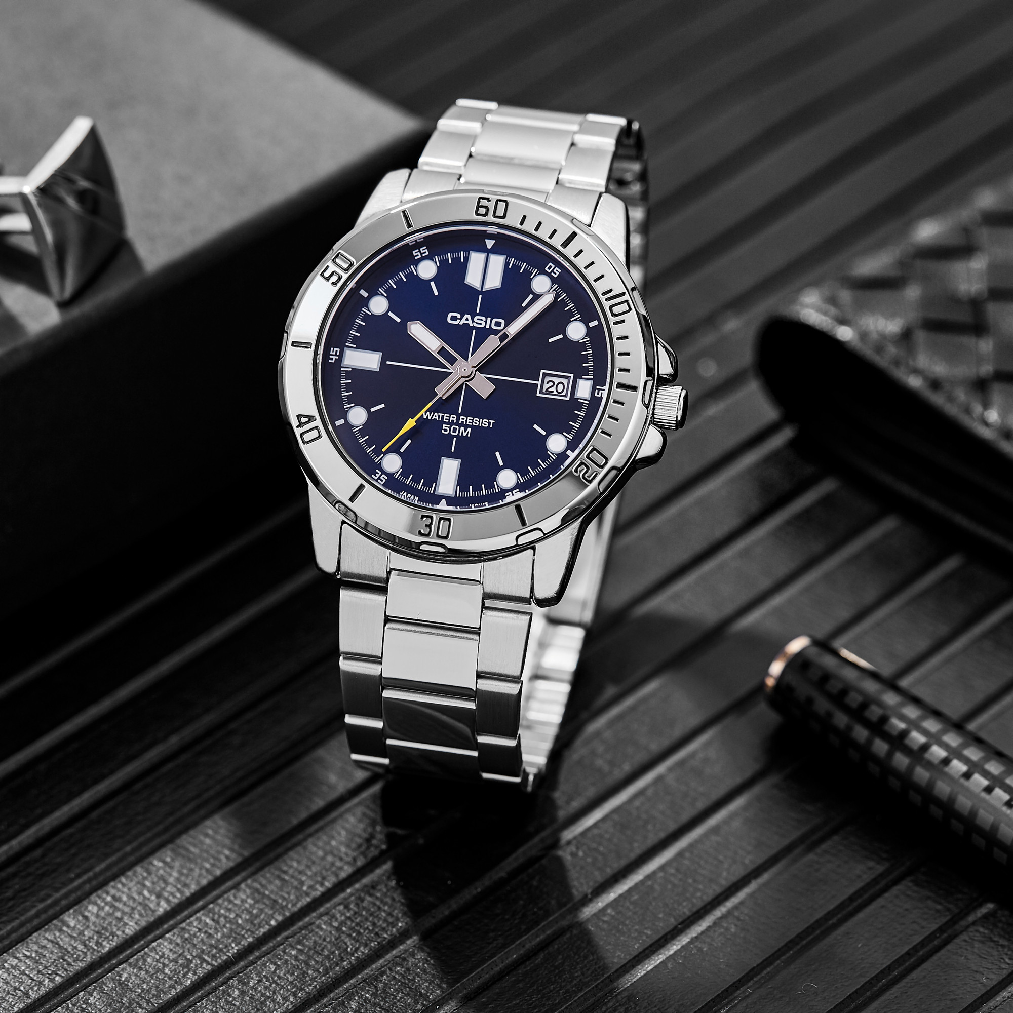 casio卡西欧手表男剑鱼水鬼钢铁海洋之心表mtp-vd01d-2e 海外直邮