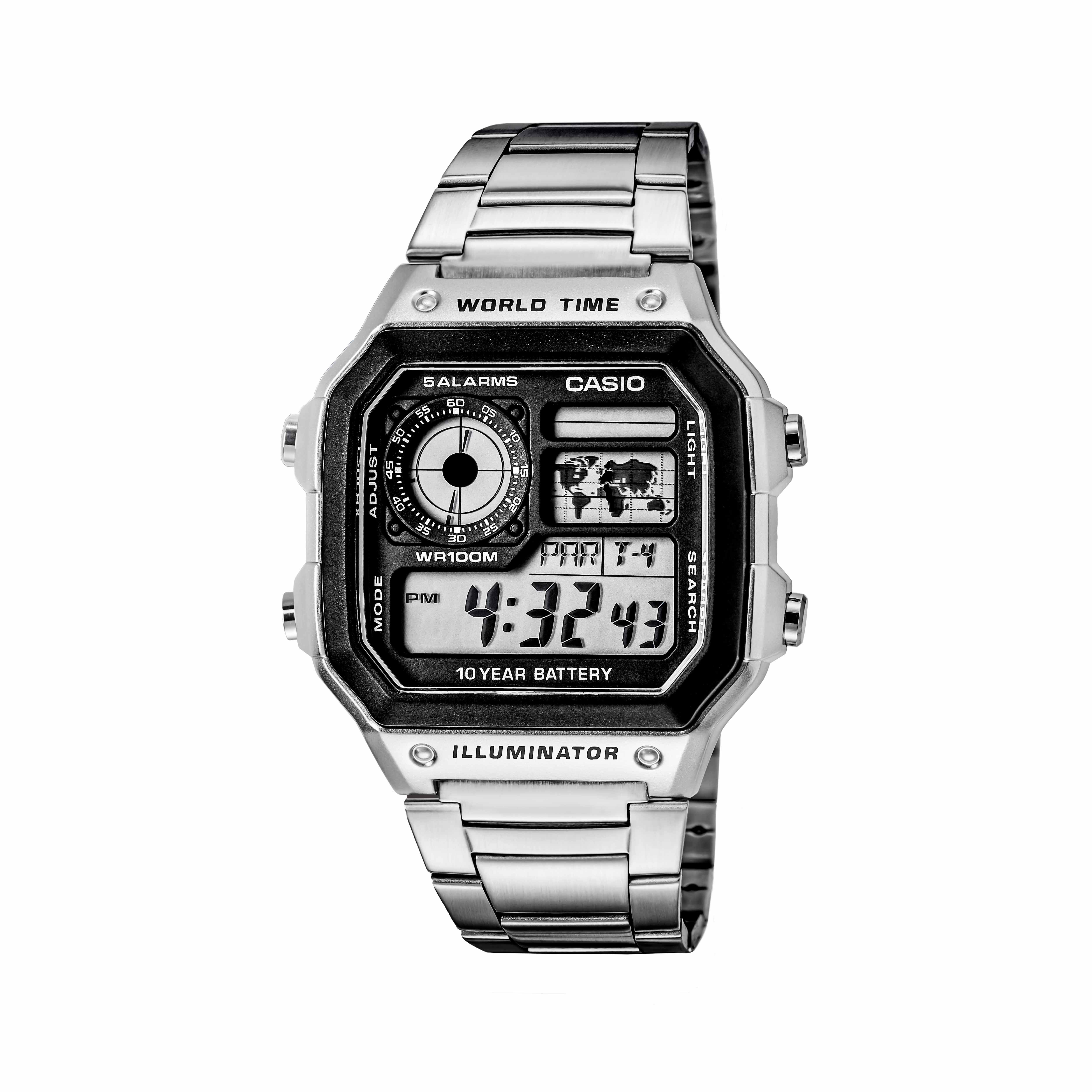 casio卡西欧手表男士小方块运动学生电子表ae-1200whd-1a海外直邮