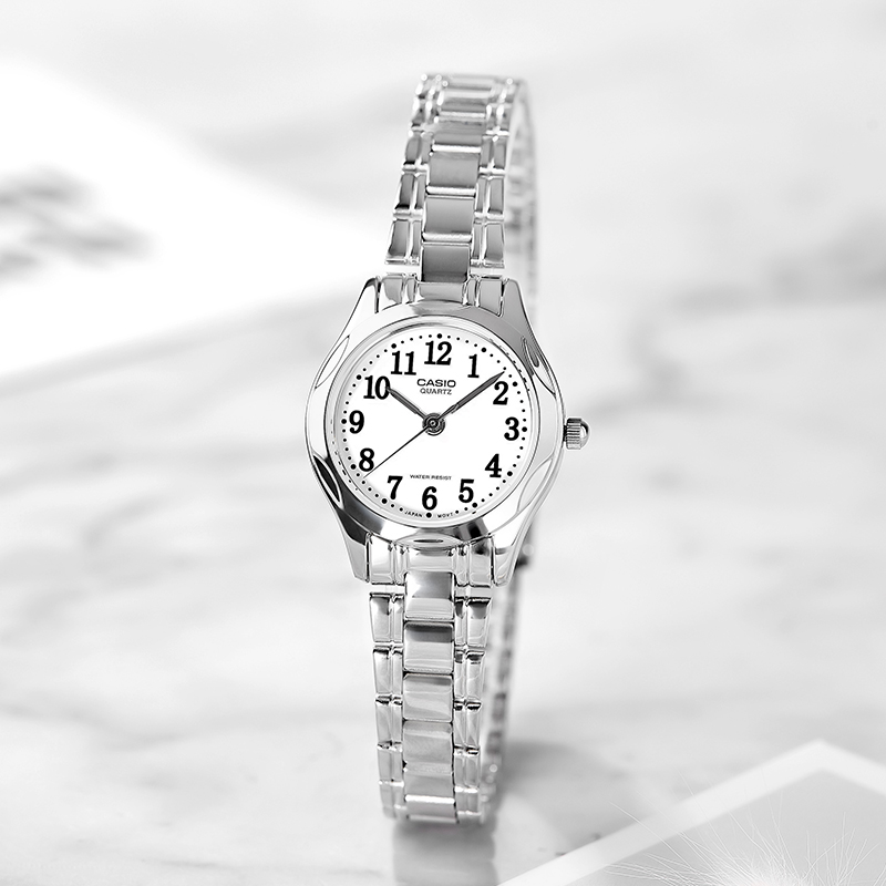 卡西欧手表女生简约指针防水石英学生手表LTP-1275D海外直邮
