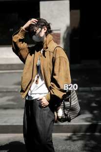 进口天然绒面哑光柔雾感羊反绒麂皮皮衣夹克外套