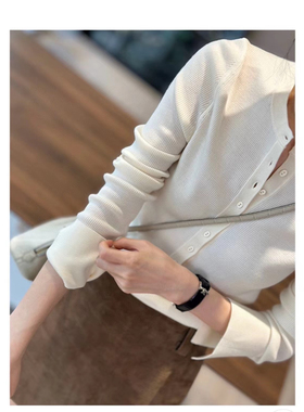 匠心品质美利奴羊毛2024年秋休闲款长袖针织衫bbe半开衫3002