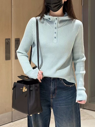 匠心BBE经典款 叠穿神器 刚需B入连帽美利奴羊毛帽衫针织衫